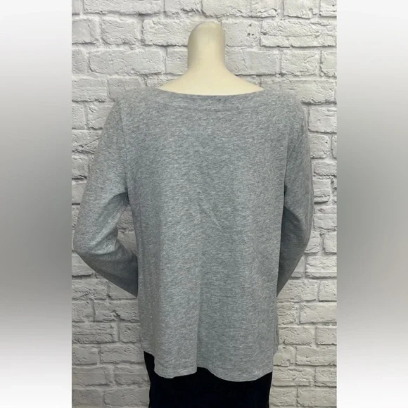 TALBOTS GRAY LONG SLEEVE TOP SIZE M - Picture 4 of 5